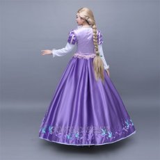 Photo5: Tangled Disney Anime Rapunzel Dress Cosplay Costume (5)