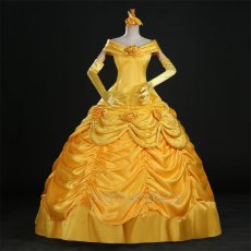 Photo1: Beauty And The Beast Belle Princess Cosplay Costume (1)