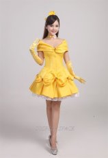 Photo1: Beauty And The Beast Belle Princess Cosplay Costume (1)