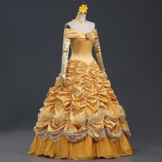 Photo4: Beauty And The Beast Belle Princess Cosplay Costume (4)