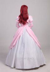 Photo5: Disney The Little Mermaid Ariel Princess Pink Dress Cosplay Costume (5)