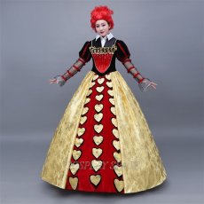 Photo2: Alice In Wonderland The Red Qween Dress Cosplay Costume (2)