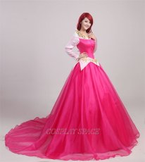 Photo3: Sleeping Beauty Aurora Green’s Fairy Tales Dress Cosplay Costume (3)