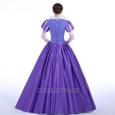 Photo5: Tangled Disney Anime Rapunzel Dress Cosplay Costume (5)