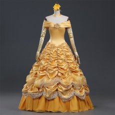 Photo3: Beauty And The Beast Belle Princess Cosplay Costume (3)