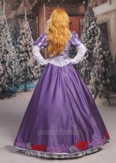 Photo5: Tangled Disney Anime Rapunzel Dress Cosplay Costume (5)