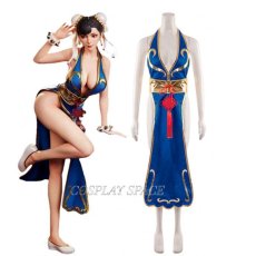 Photo1: Street Fighter Chun-Li Chun Li Cosplay Costume (1)