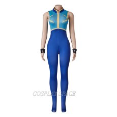 Photo1: Street Fighter Chun Li Blue Cosplay Costume (1)