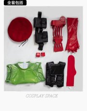 Photo5: Street Fighter V Cammy Green Cosplay Costume (5)