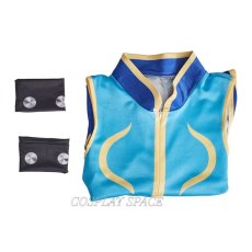 Photo5: Street Fighter Chun Li Blue Cosplay Costume (5)