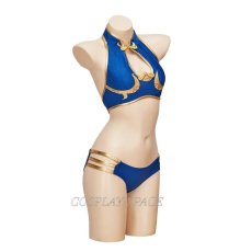 Photo3: Street Fighter Chun-Li Chun Li swimwear Cosplay Costume (3)