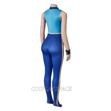 Photo4: Street Fighter Chun Li Blue Cosplay Costume (4)