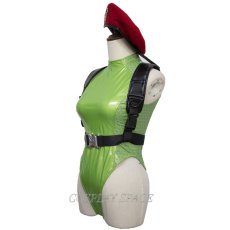 Photo3: Street Fighter V Cammy Green Cosplay Costume (3)