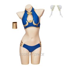 Photo1: Street Fighter Chun-Li Chun Li swimwear Cosplay Costume (1)