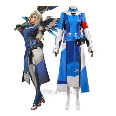 Photo1: Overwatch OW Mercy Angela Ziegler Combat Medic Ziegler Cosplay Costume (1)